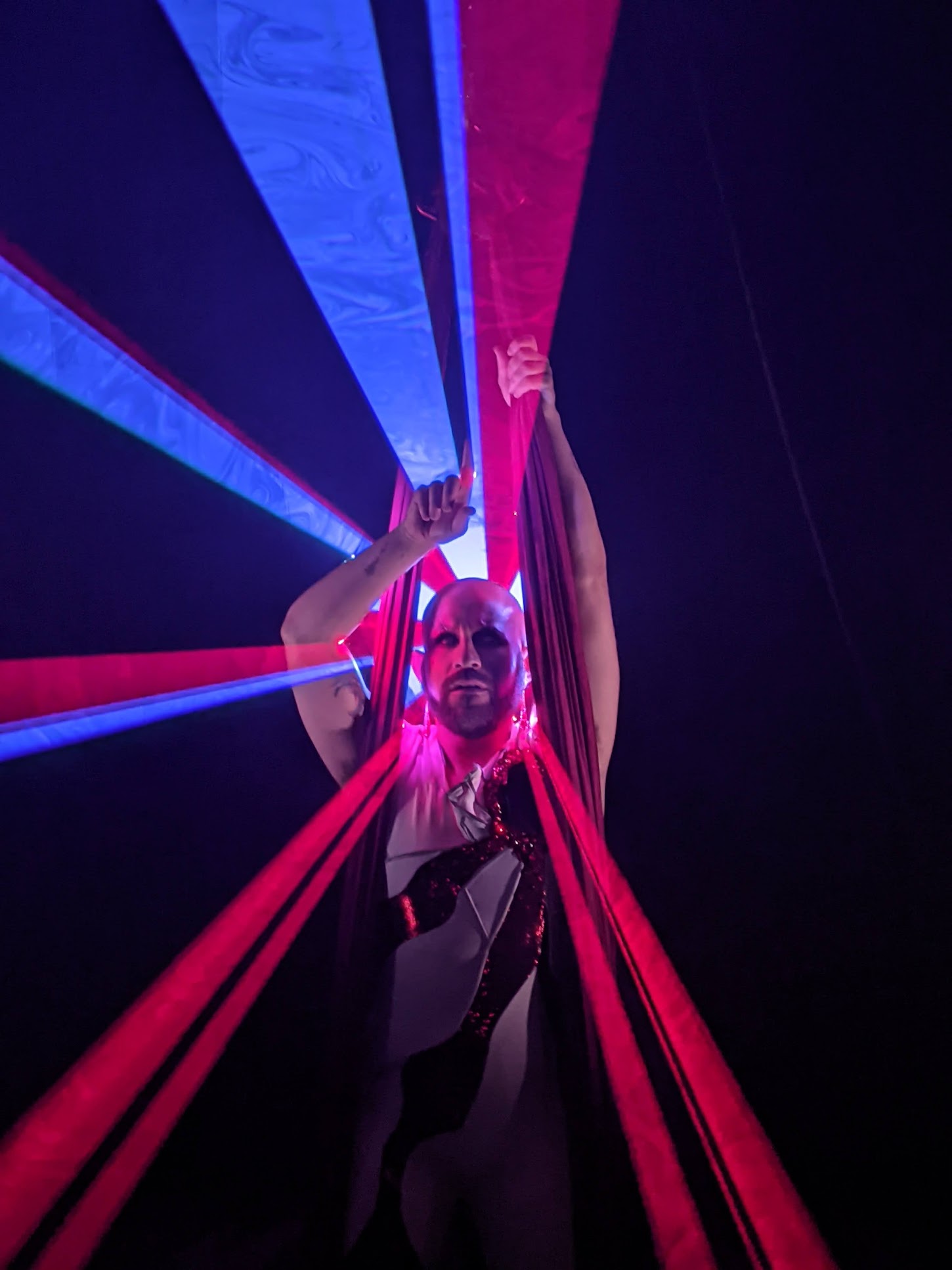 filming tito soto's aerial drag act