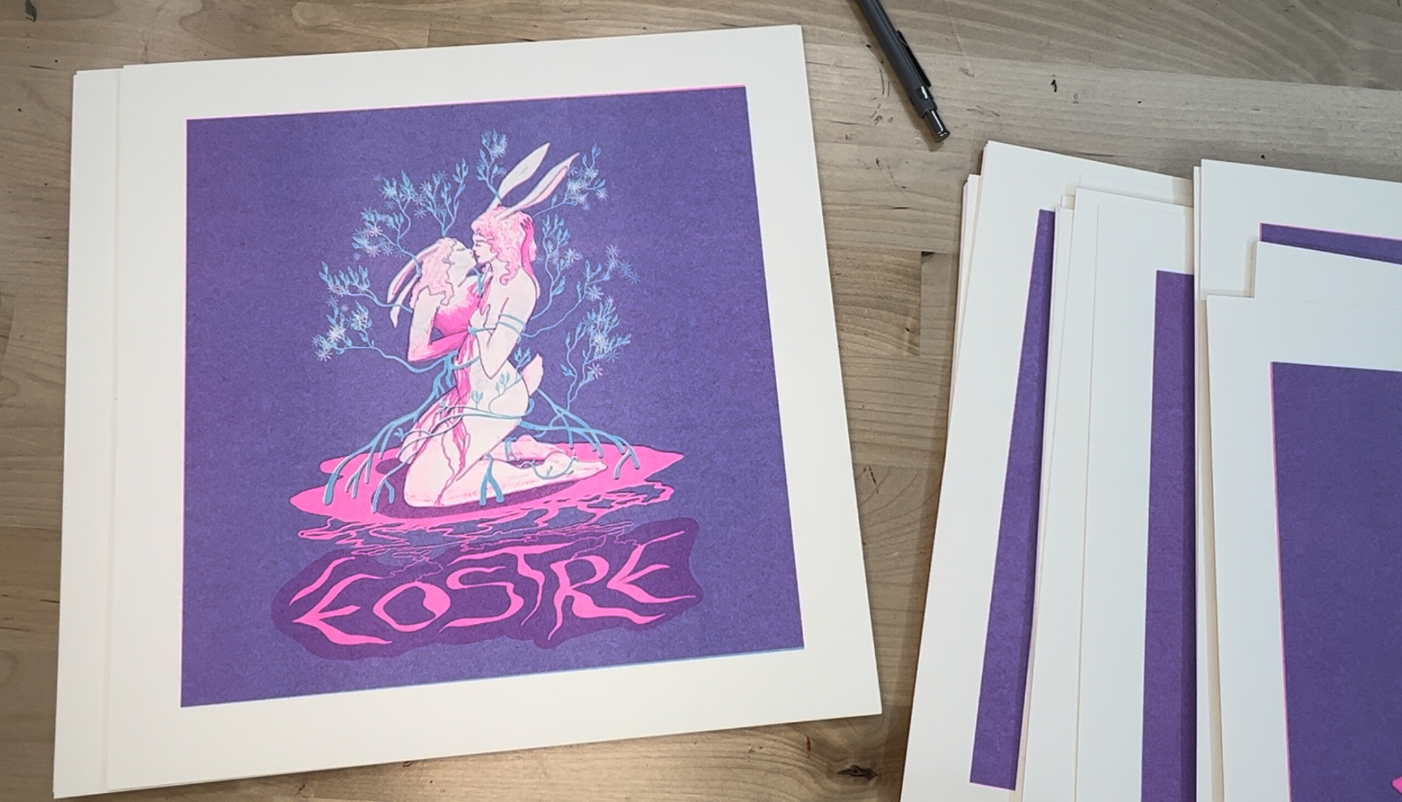 first risograph print run