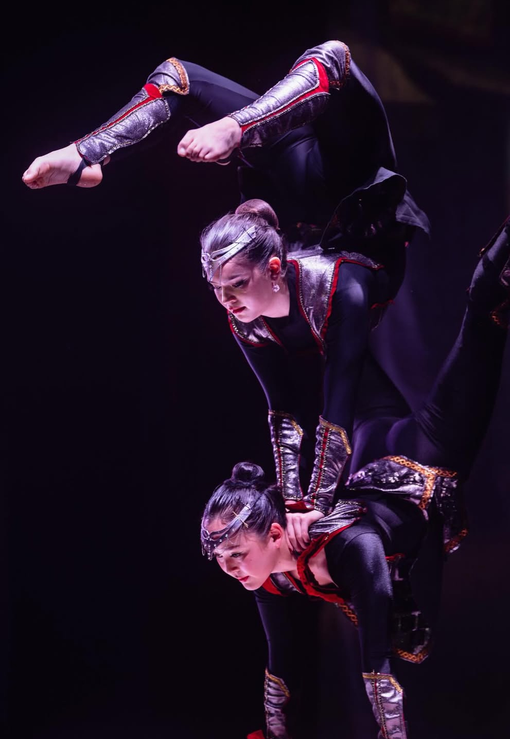 "warriors" contortion headpieces
