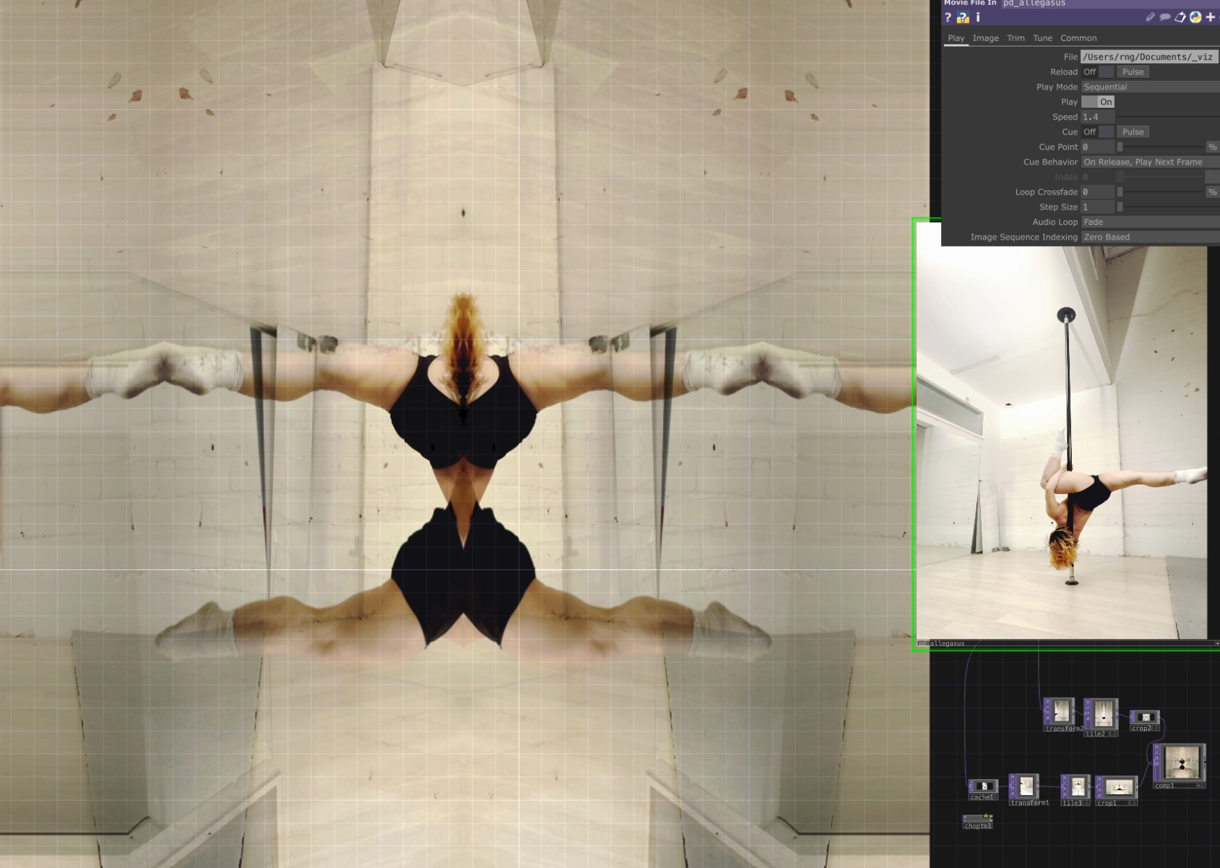 bilateral-mirrored pole in touchdesigner